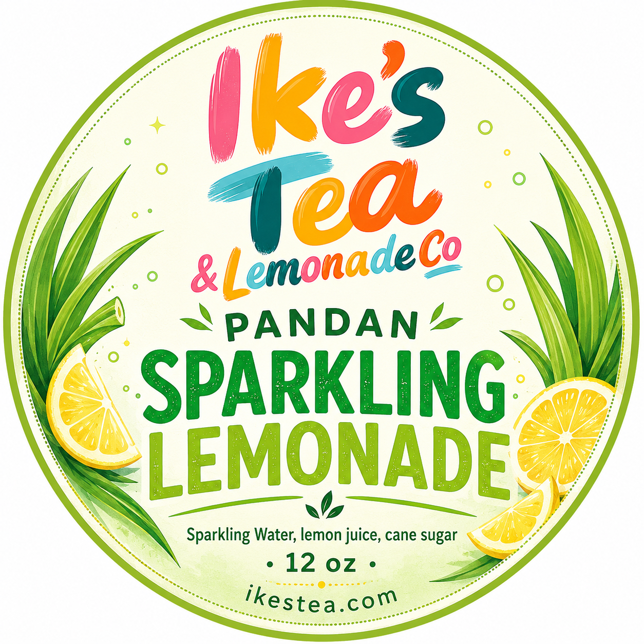 Pandan Sparkling Lemonade label